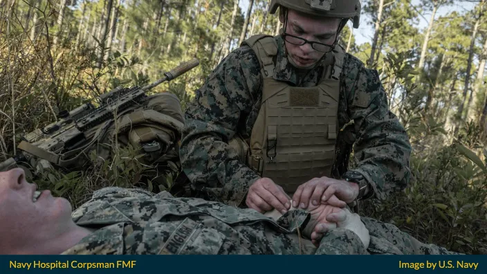 Navy Hospital Corpsman FMF 8404 Devil Doc - Image 704X396