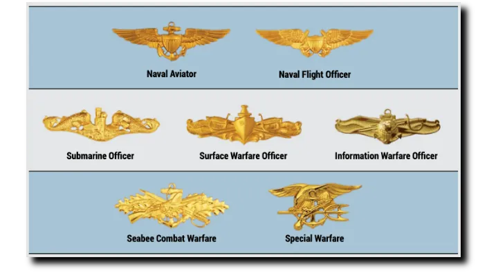 Navy Officer Warfare Insignia Image 704x396